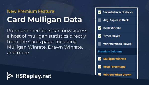 New Premium Feature – Card Mulligan Data