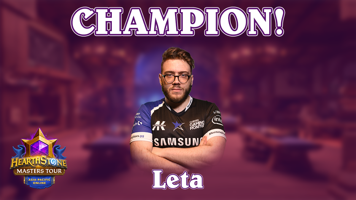 Hearthstone Masters Tour Online: Asia-Pacific Champion Leta